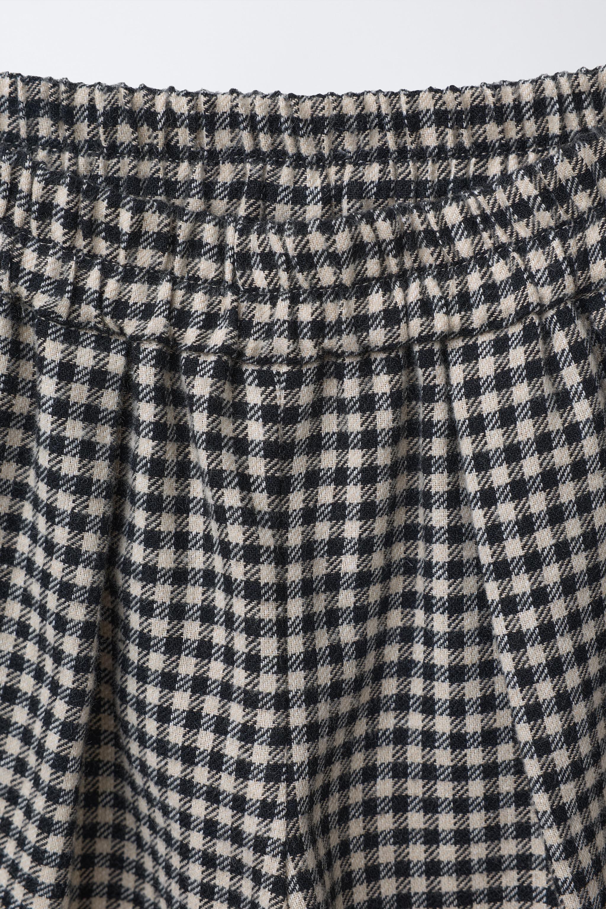 PANTALON JUPE-CULOTTE À CARREAUX VICHY
